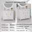 Meuble-lavabo sur pied 36 po blanc avec rangement polyvalent