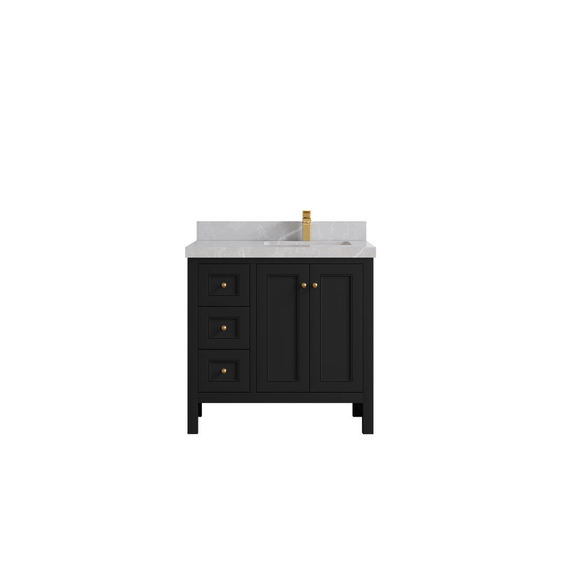 Nashville X P 22 po P 2 po. Quartz gris perle, Noir