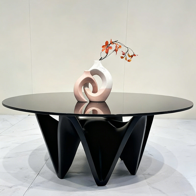 Creative Hexagonal Fiberglass Steel Coffee Table