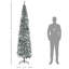 Arbre de Noël mince enneigé avec poids de 17,9 lb et portatif 1014 pointes