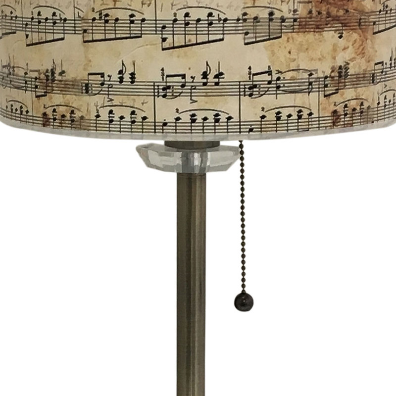 Ensemble de lampe de table 28" bluemel musical notes design, Bronze / nickel / noir