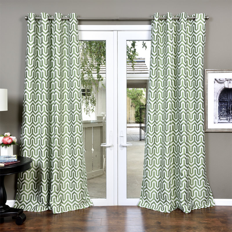 Dighton Room Darkening Curtain Single Panel, Green