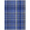 3' X 5' Navy Blue Plaid Washable Non Skid Indoor Outdoor Area Rug