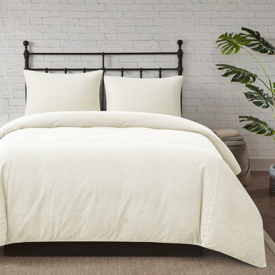 Cotton Canvas Stonewashed Duvet Cover Set