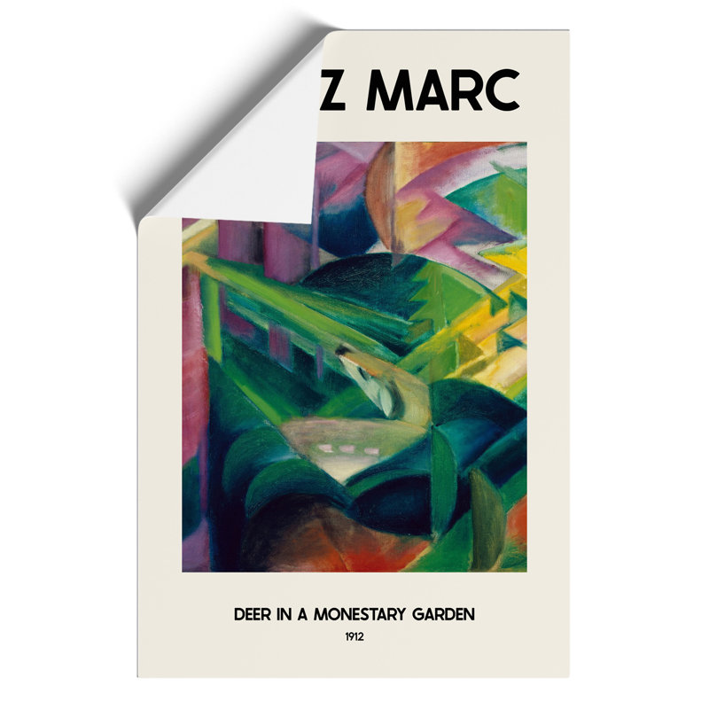 Deer in a Monastery Garden Print by Franz Marc - Frameless Print, 30cm H x 21cm W x 0.1cm D