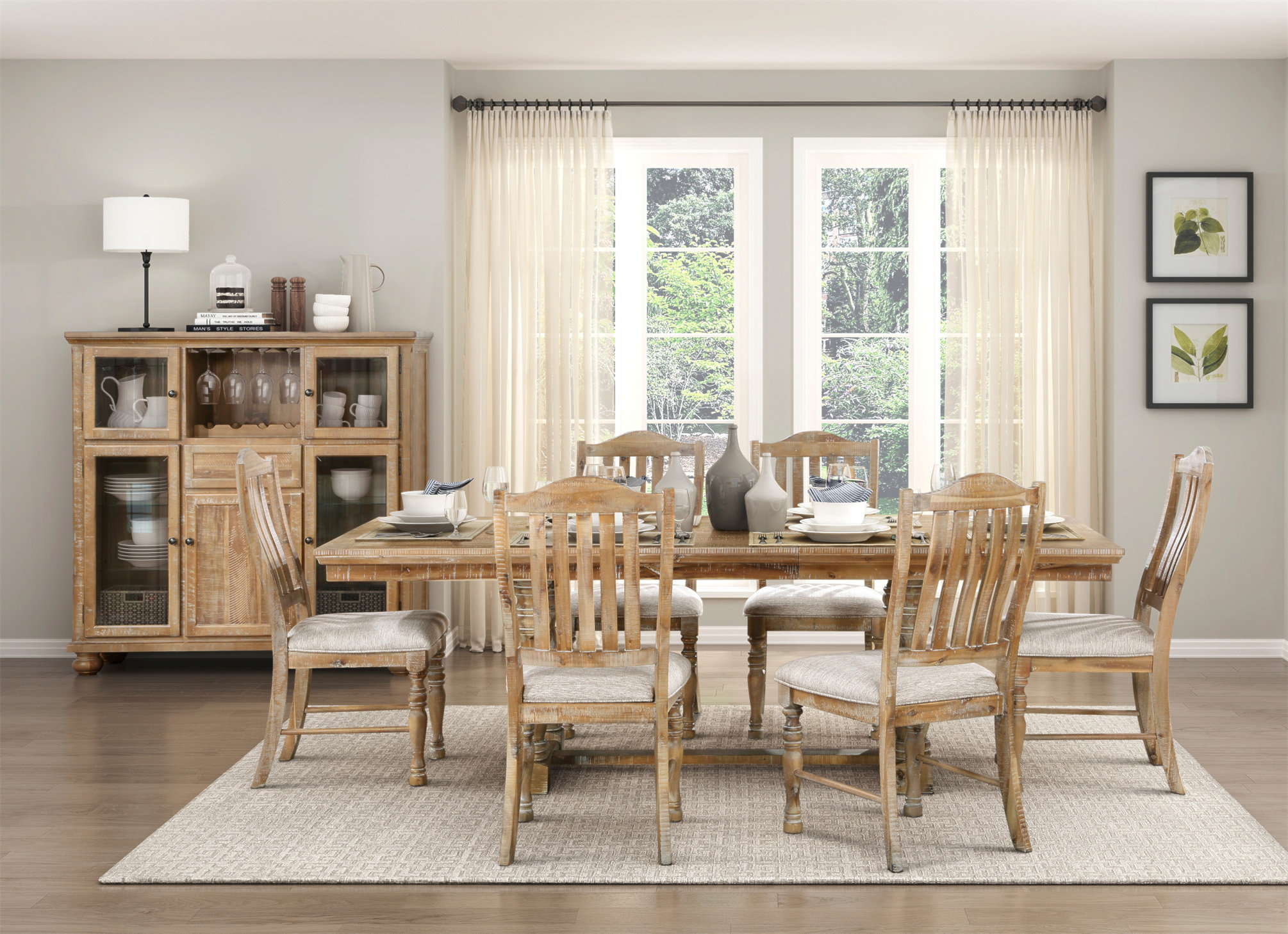 One Allium Way Traditional Dining Set Extendable Table And Side Chairs