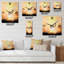Trois grues volant au coucher du soleil - Horloge murale traditionnelle-2080472825