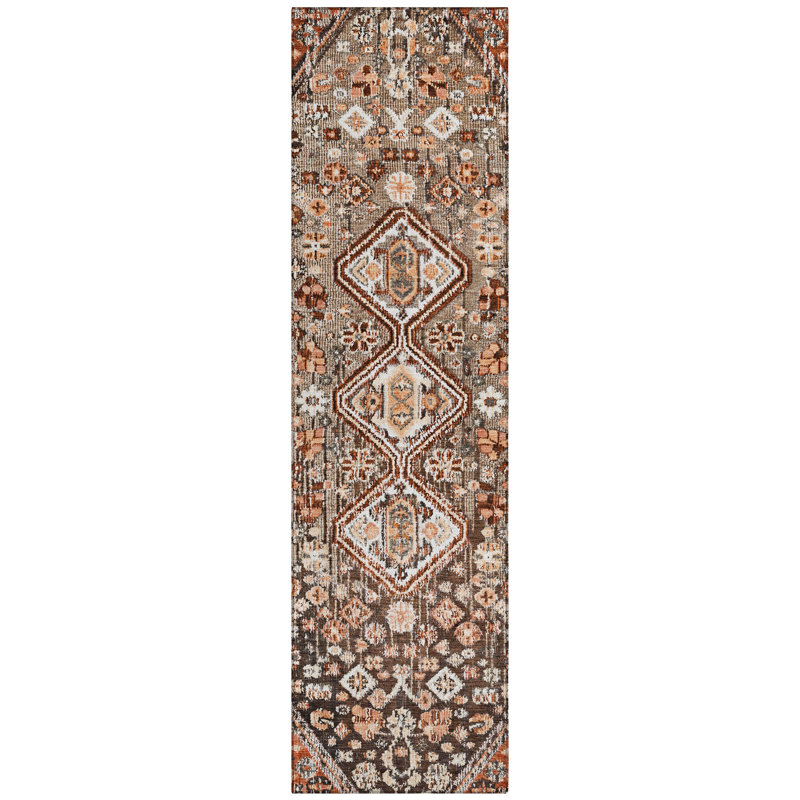 Machine Washable Indoor/Outdoor Xhevrie Fudge Rug, Runner 2' 3" x 7' 6"