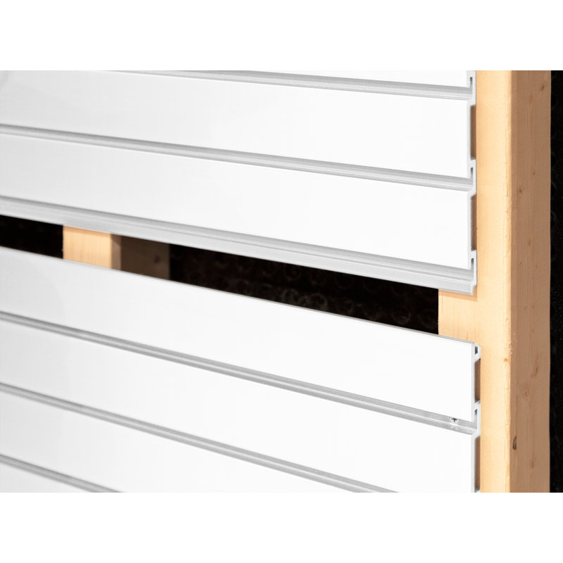 Garage 40sqft PVC Slatwall, White