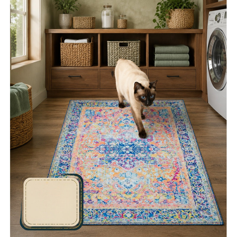 Marmalade Sunshine 2-pack of 36 x 48 washable litter mat covers for litter boxes; the mats trap litter, prevent tracking, and are suited to multi-cat use.