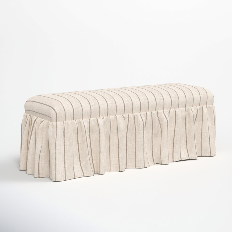 Banc de salle à manger Maggie Ruffle, Rayures gris anthracite Fritz