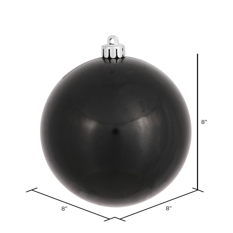 Décoration de boule décorative des Fêtes, 8", Noir