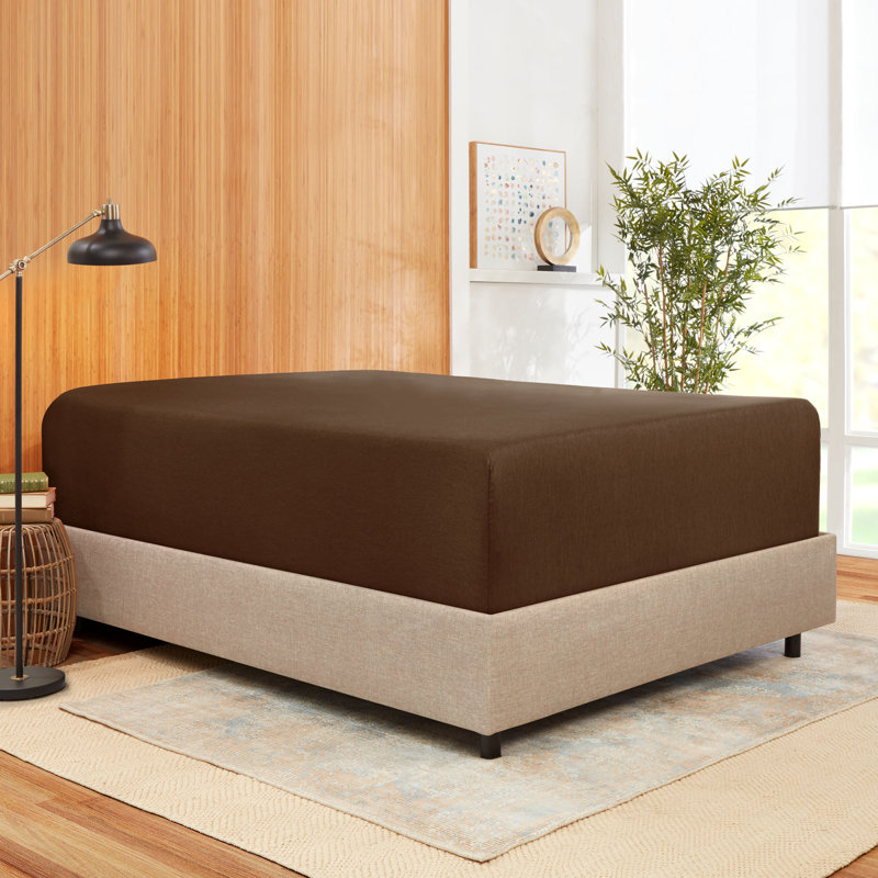 Premium Microfiber Fitted Sheet, Chocolate Brown, California King Fitted Sheet