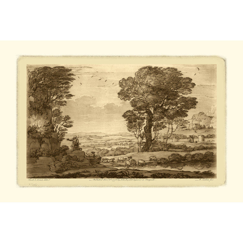 Pastoral Landscape VIII by Claude Lorrain - Wrapped Canvas Print, 30cm H x 46cm W x 3.8cm D