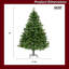 Arbre de Noël de 7 pi en polyéthylène non éclairé avec support en métal pliable et branches articulées-2116585978-2116585979
