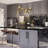 Bhagwan 6-Light Modern Geometric Gold LED Chandelier