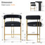 Ensemble de 2 tabourets de comptoir rembourrés en chenille dorée Woburn-813395271
