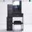 29.2" Small Space Left Bedside Cabinet Vanity Table + Cushioned Stool