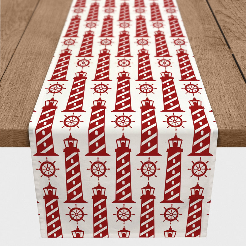 Mclain Geometric Table Runner, 72" L x 16" W, Rose