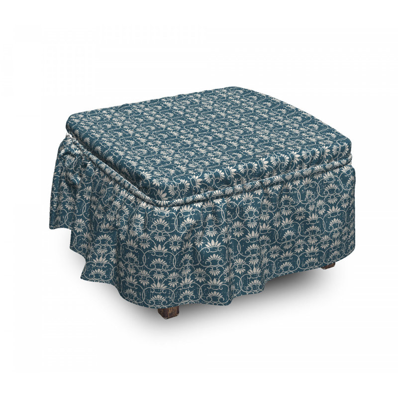 Housse pour repose-pieds motifs florals chinois