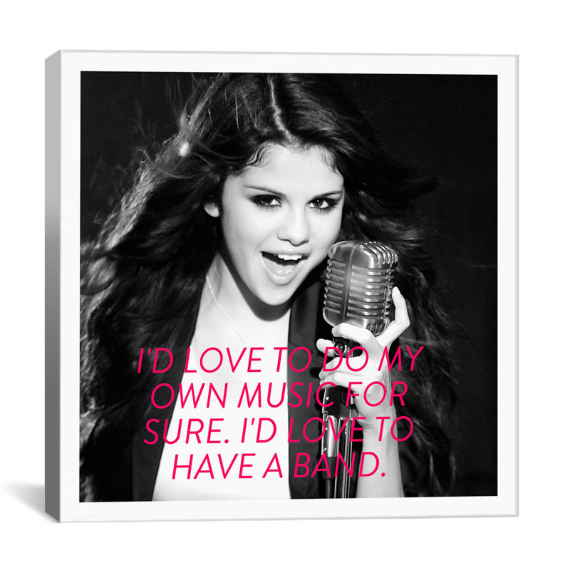 «Selena Gomez Quote», reproduction d'impression sur toile, H 37 po x l 37 po x P 0,75 po