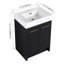 Meuble-lavabo autoportant avec lavabo en résine
