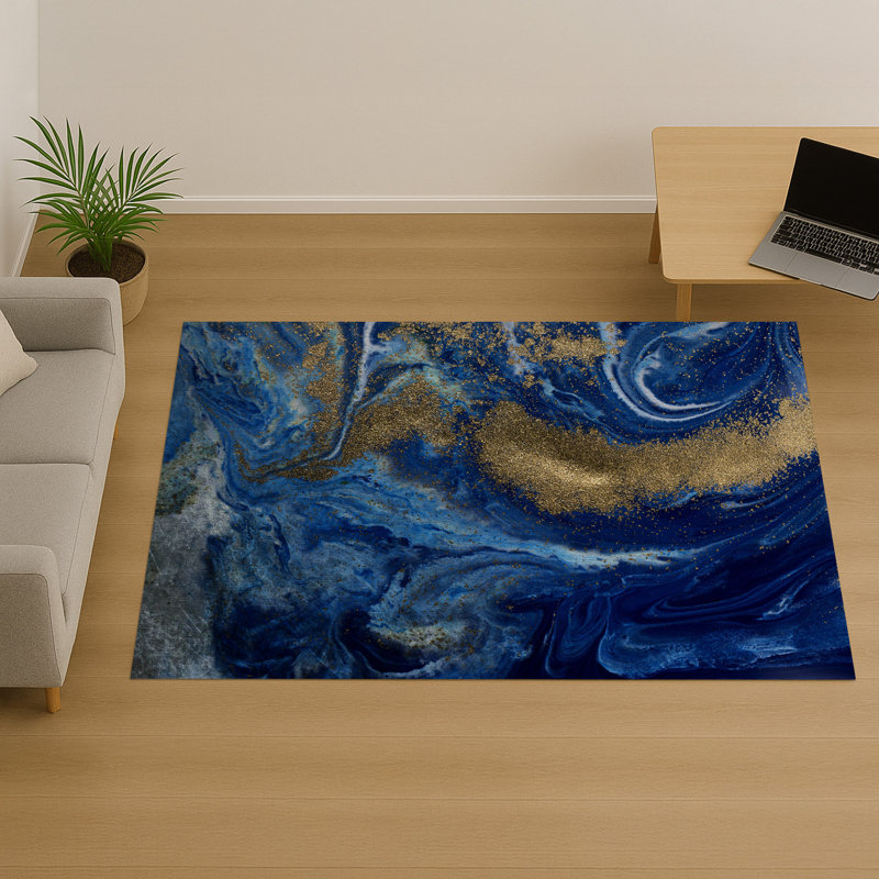 Marble Area Rug, Rectangle 140 x 200 cm