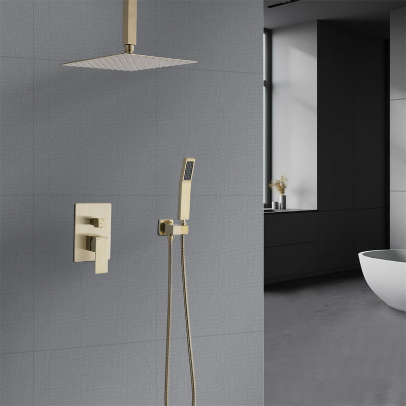Système de douche complet, Or brossé