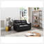 Chic Black Padded Love Seat For Modern Living