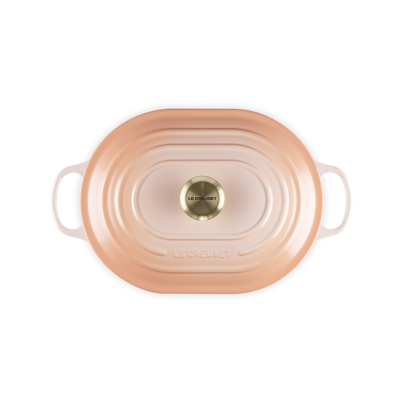 Le Creuset Enameled Cast Iron Signature Oblong Dutch Oven With Lid, 3.75 Qt. - Sea Salt, Orange