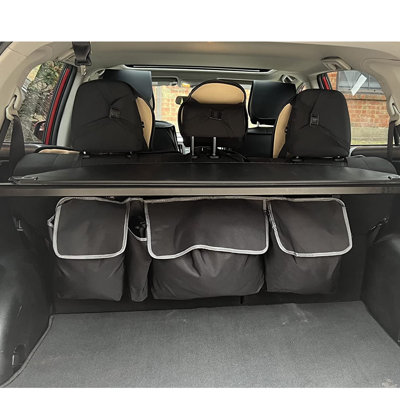 Car Trunk Organizer And Storage, Back Seat Hanger Tidy Storage Bag Pocket Hanging Pouch With 4 Pockets