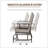 Outdoor Glider Bench With Center Table, Metal Frame Patio Loveseat With Breathable Mesh Fabric And Armrests For Backyard Garden Porch-1752172728