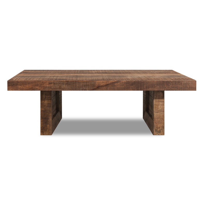 Table basse traîneau en bois massif Gerling