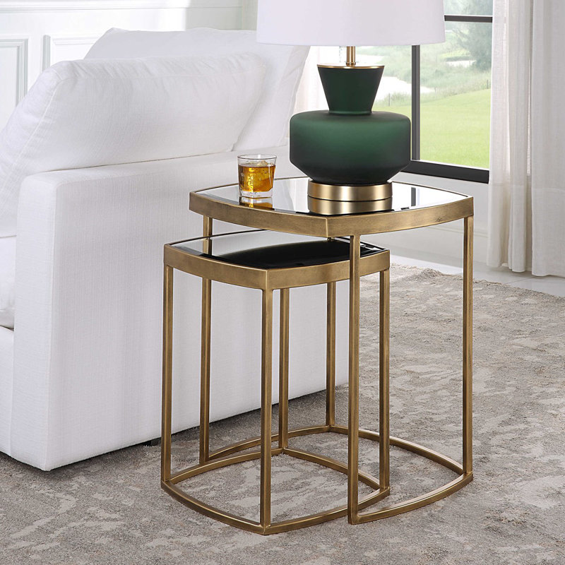 Eddica Glass Nesting End Table