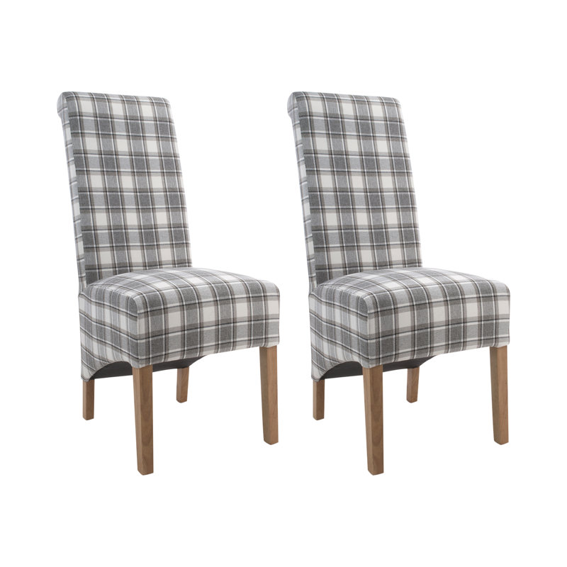 Seligman 47cm H Polyester Blend Upholstered Accent, Cappuccino Check