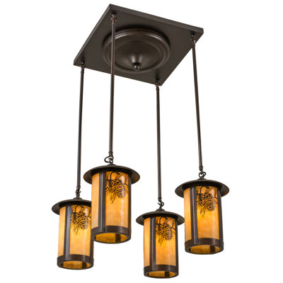 Rustic Lodge 4 - Light Craftsman Brown Unique/Statement Pendant