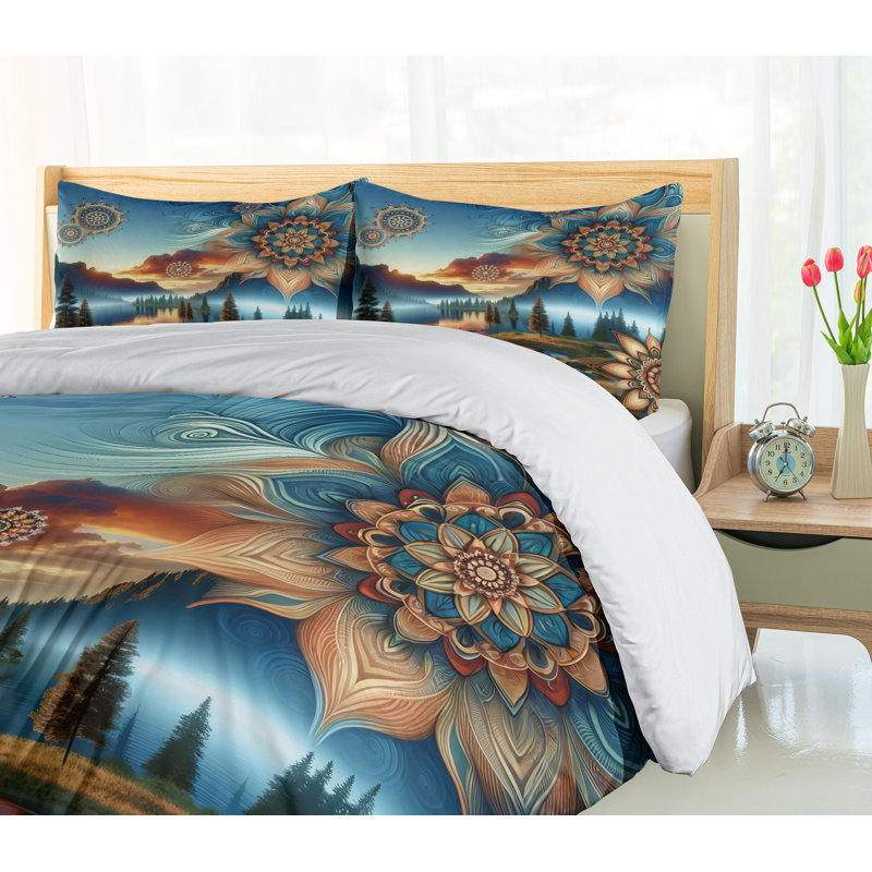 Mountain Duvet Cover, California King Duvet Cover + 2 Standard Shams