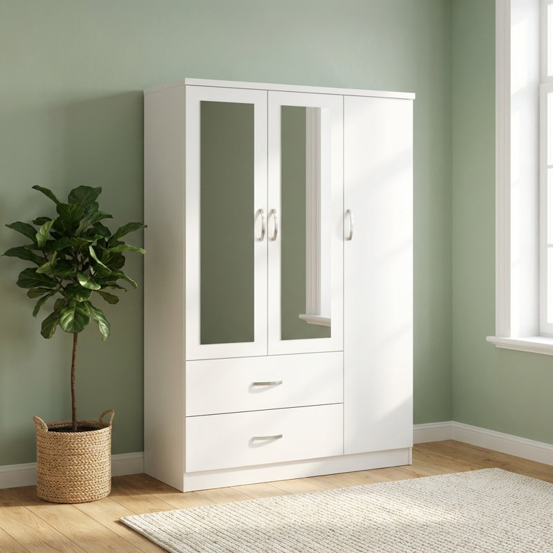 3 Door Manufactured Wood Wardrobe
