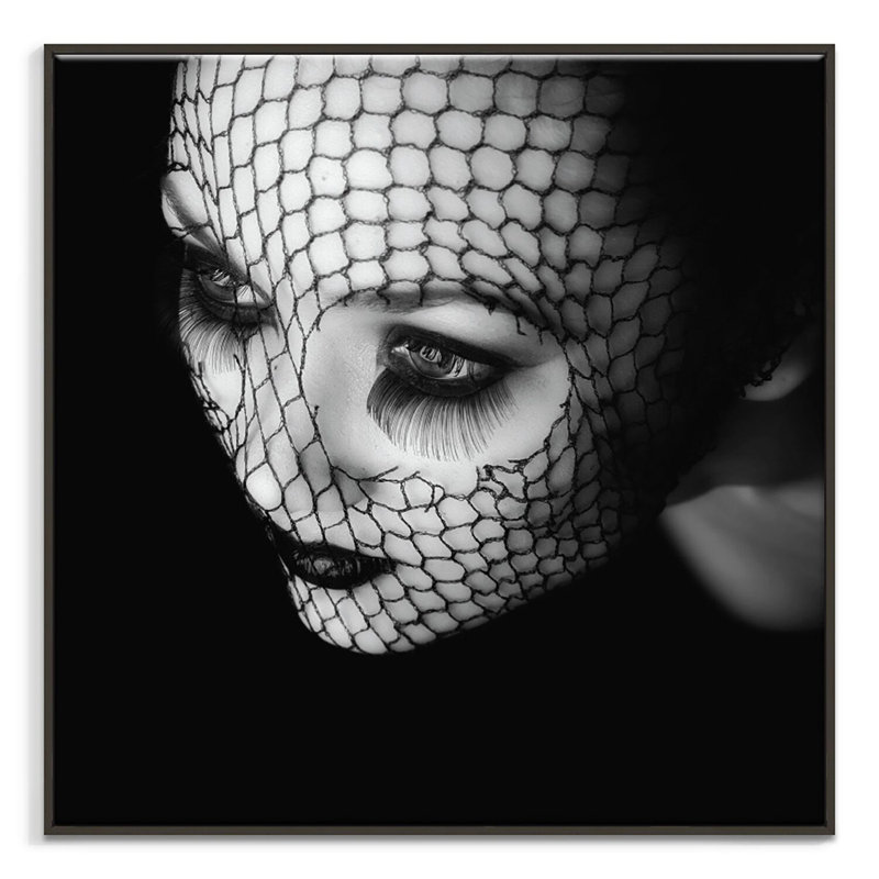 Print on Canvas, Black, 41cm H x 41cm W