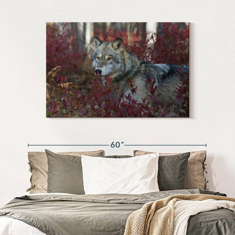 Brampt Gray Timber Wolf, 32" H x 48" W