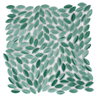 Carreau de mosaïque en verre recyclé 11,1 po x 11,4 po