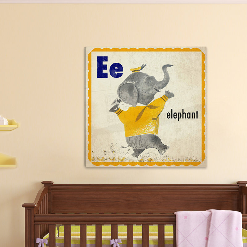 Elephant - Wrapped Canvas Print, 102cm H x 102cm W