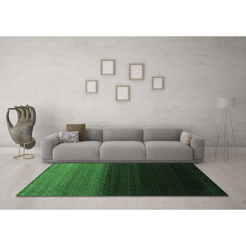 Washable Abstract Indoor Rug, Round 5'