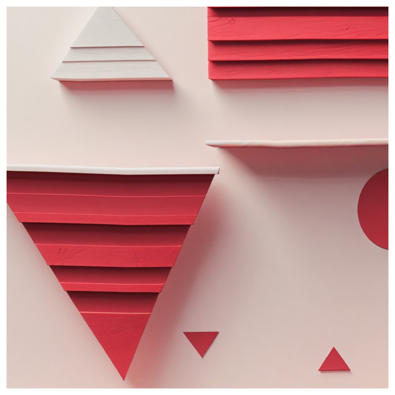 Couvertures de formes géométriques rouges et blanches, 60 po L x 80 po H