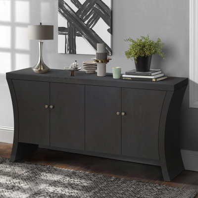 Sophisticated industrial wood sideboard
