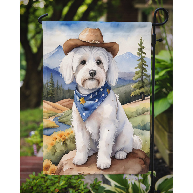Drapeau Cowboy Welcome Garden, Coton de Tuléar