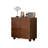 Modern Nut-Brown Solid Wood Accent Cabinet