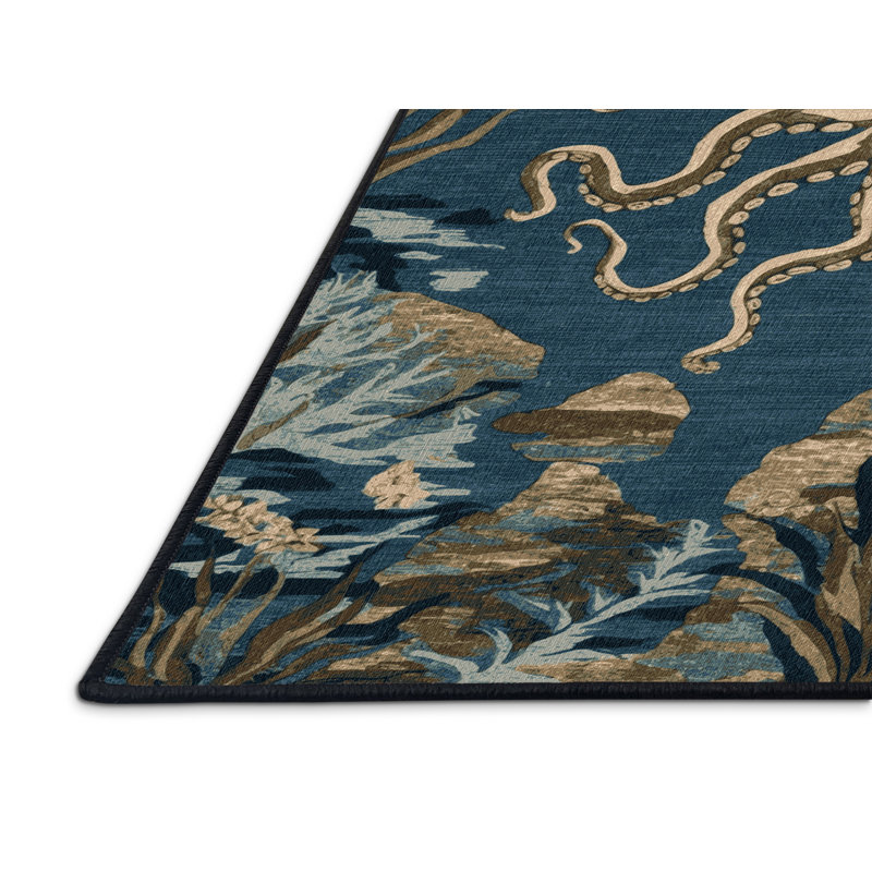 Tapis gris lavable à la machine, Rectangle 7 pi x 9 pi