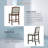 Dining Chairs, Counter Height Bar Chair with Solid Rubber Wood Frame (Set of 2)-600807718