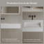 Lavabo de salle de bain mural à surface solide 47 po x 16 po Monblari blanc mat-132520264